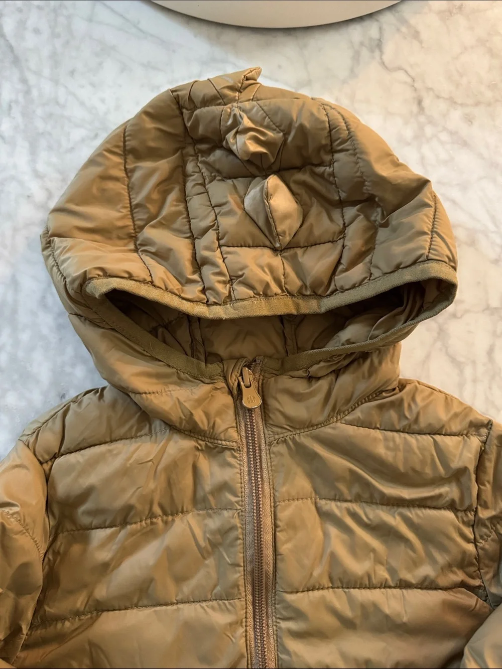 Gap baby Kids Dino Lightweight Hooded Puffer Jacket coat 5T